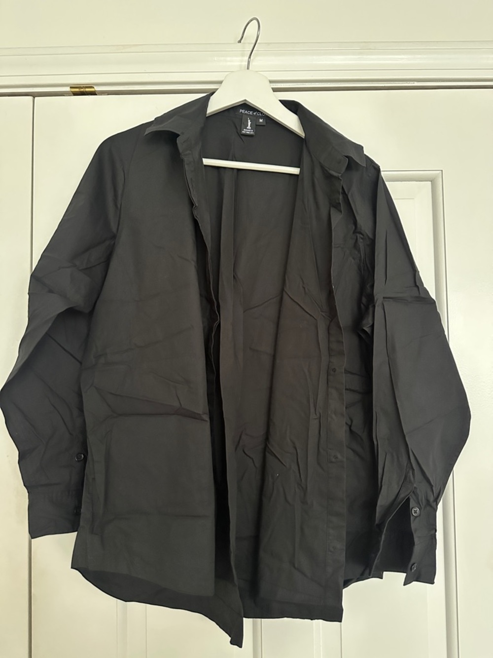 Peace of Cloth Black Cotton Button Up Shirt